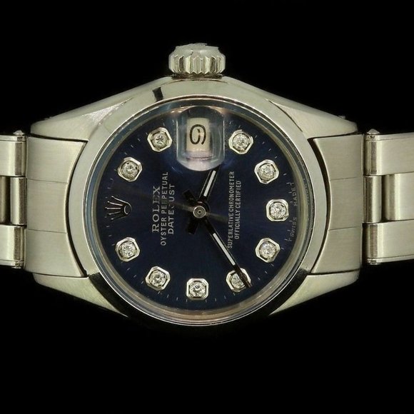 Rolex Ladies Datejust Oyster Steel Diamond Dial Watch main image 7